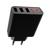 LED Digital 3 Ports USB Charger Universal